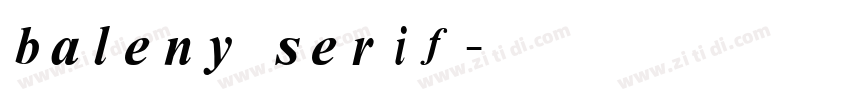 baleny serif字体转换